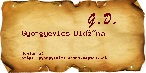 Gyorgyevics Diána névjegykártya