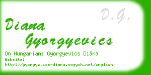 diana gyorgyevics business card