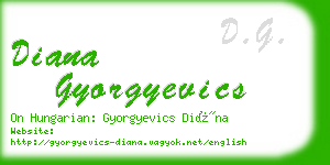 diana gyorgyevics business card